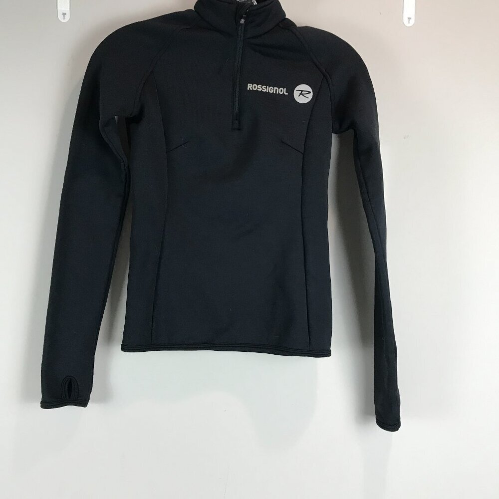 Women's Rossignol Black 1/4 zip Pullover Size XS